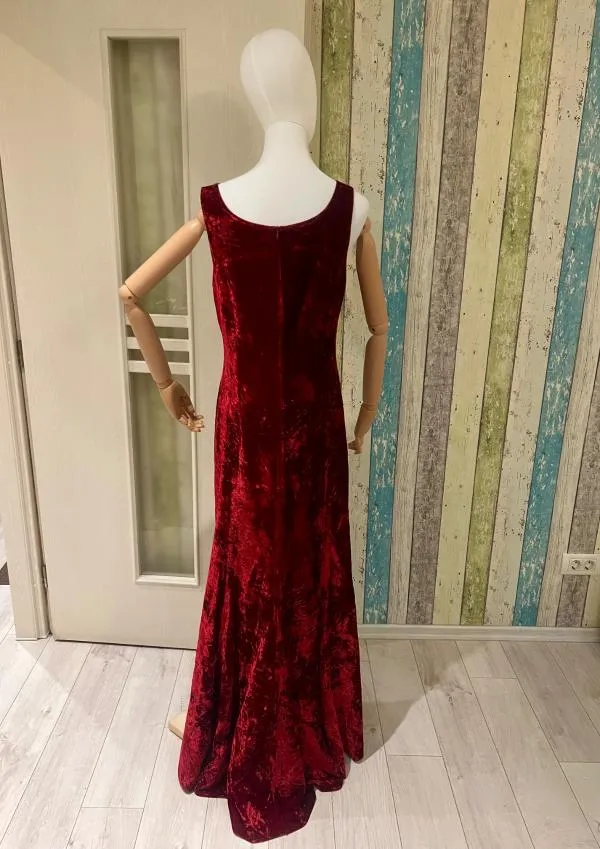 Rochie de ocazie Ril’s M | Burgundy, Maxi, Fără mâneci, Vâscoză - Image 8