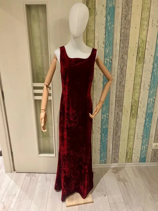 Rochie de ocazie Ril’s M | Burgundy, Maxi, Fără mâneci, Vâscoză - Image 9