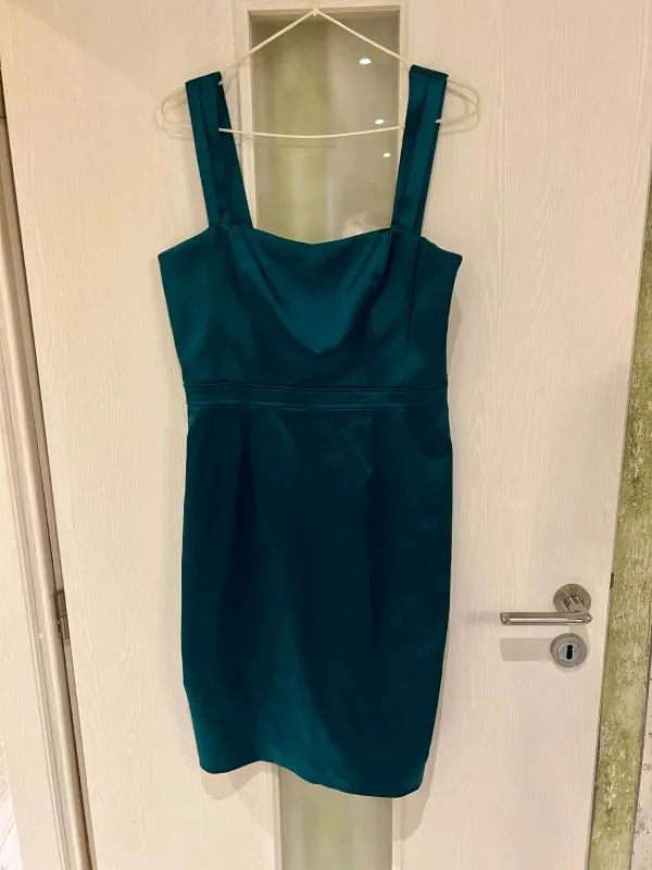Rochie de ocazie Adrianna Papell M | Verde, Midi, Bretele subțiri, Satinat - Image 10
