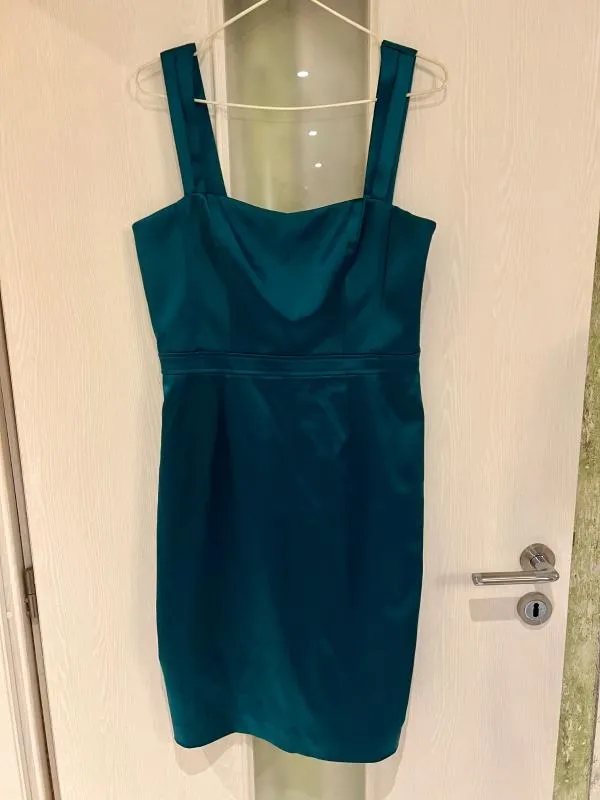 Rochie de ocazie Adrianna Papell M | Verde, Midi, Bretele subțiri, Satinat - Image 11