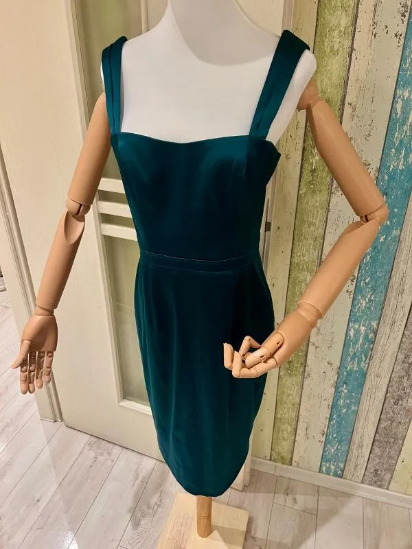 Rochie de ocazie Adrianna Papell M | Verde, Midi, Bretele subțiri, Satinat - Image 2