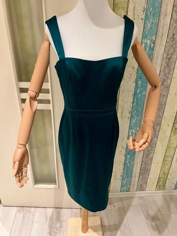 Rochie de ocazie Adrianna Papell M | Verde, Midi, Bretele subțiri, Satinat - Image 3