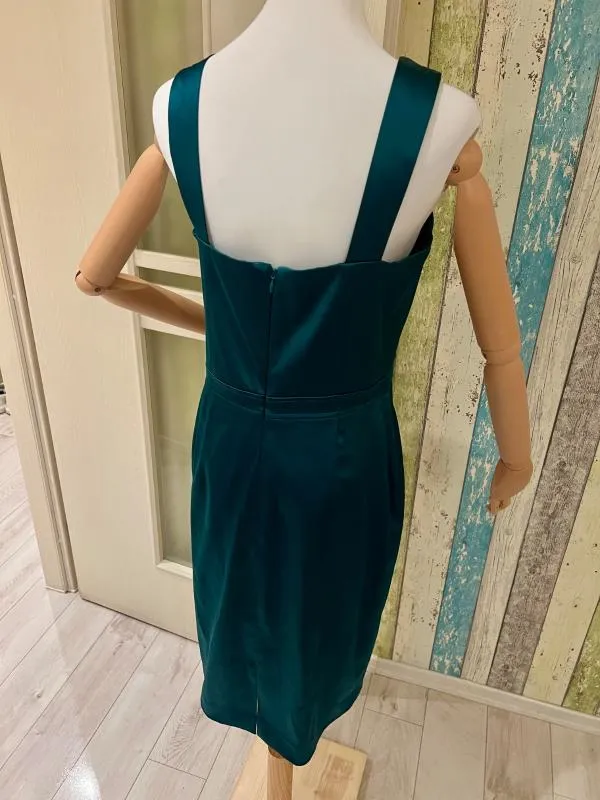 Rochie de ocazie Adrianna Papell M | Verde, Midi, Bretele subțiri, Satinat - Image 6