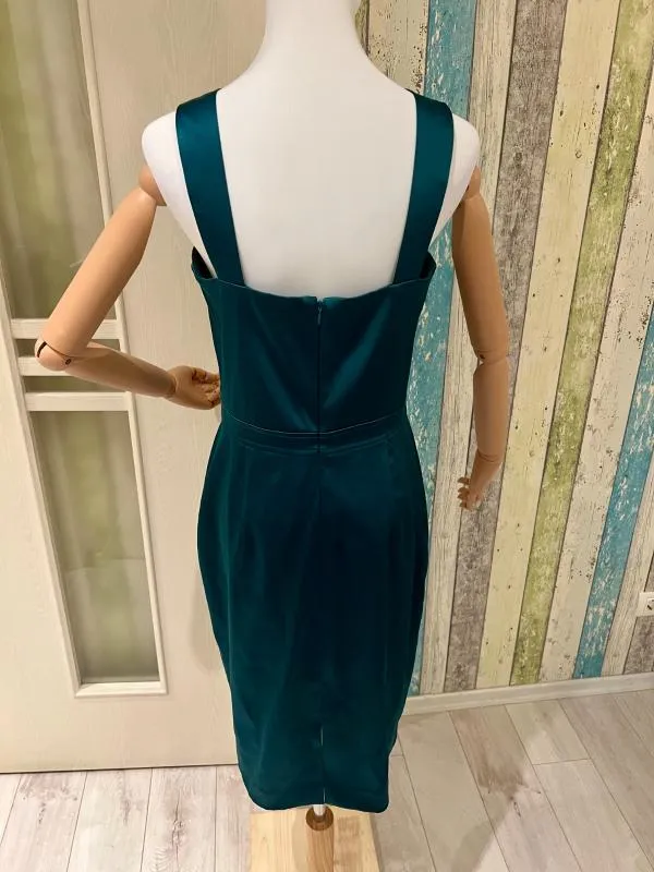 Rochie de ocazie Adrianna Papell M | Verde, Midi, Bretele subțiri, Satinat - Image 7