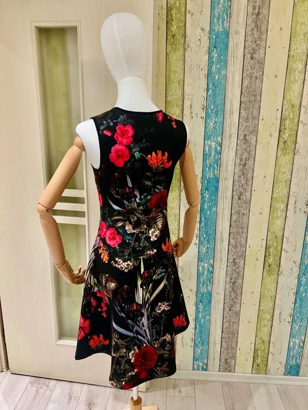 Rochie de ocazie Thurley M | Multicolor, Midi, Fără mâneci, Floral & Tropical, Satinat - Image 7