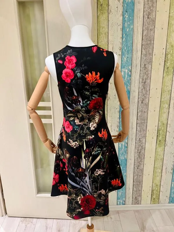 Rochie de ocazie Thurley M | Multicolor, Midi, Fără mâneci, Floral & Tropical, Satinat - Image 8