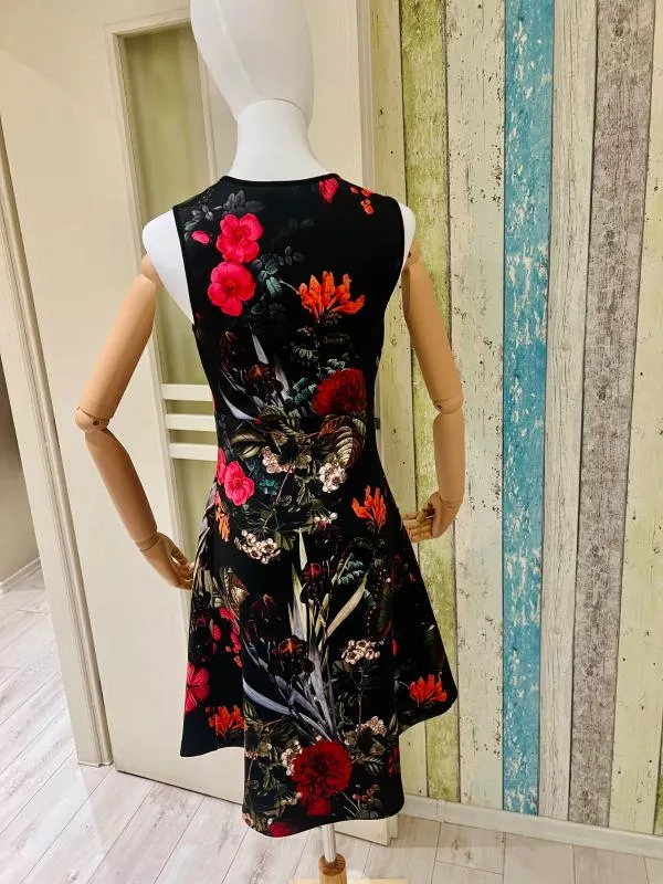 Rochie de ocazie Thurley M | Multicolor, Midi, Fără mâneci, Floral & Tropical, Satinat - Image 9