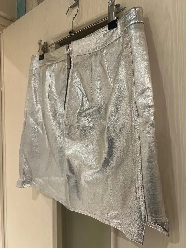 Fustă din piele Kendall & Kylie EU 38 | Argintiu, Mini - Image 12