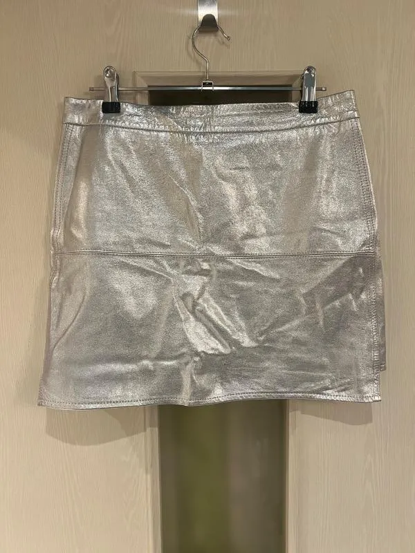 Fustă din piele Kendall & Kylie EU 38 | Argintiu, Mini - Image 3