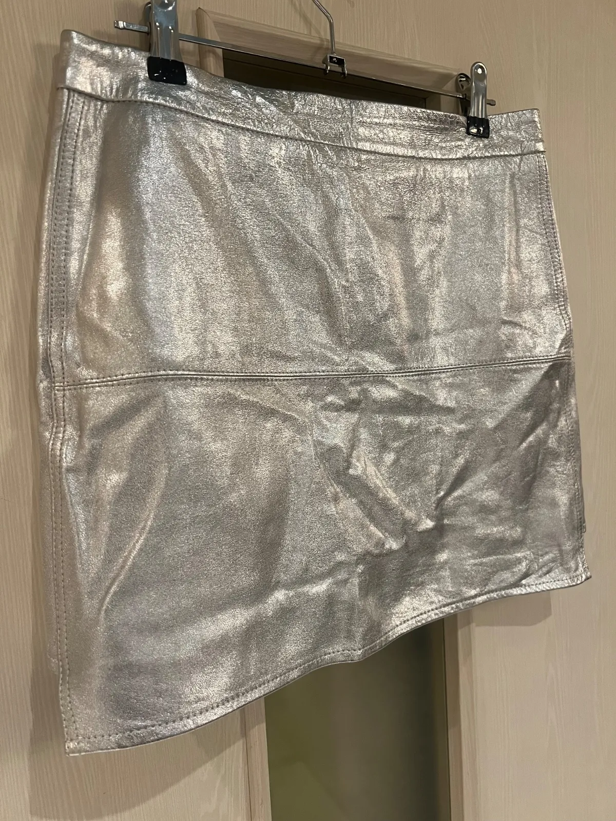 Fustă din piele Kendall & Kylie EU 38 | Argintiu, Mini - Image 5