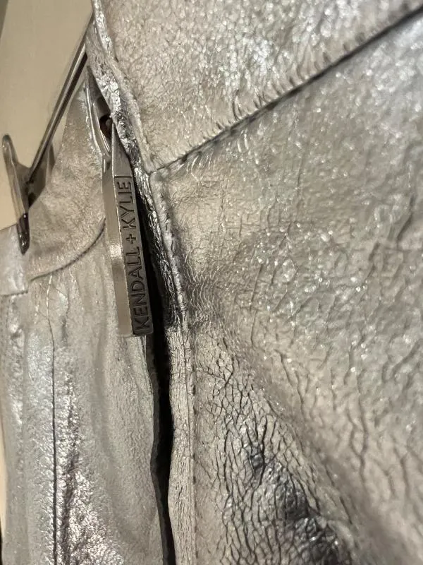 Fustă din piele Kendall & Kylie EU 38 | Argintiu, Mini - Image 7