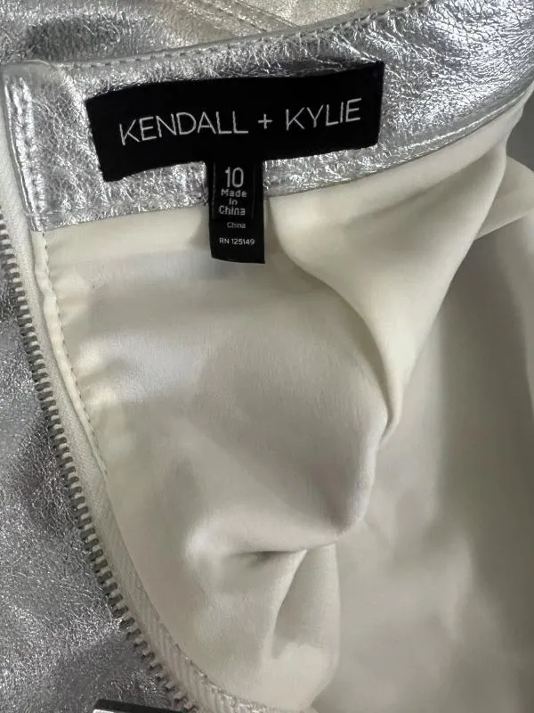 Fustă din piele Kendall & Kylie EU 38 | Argintiu, Mini - Image 9
