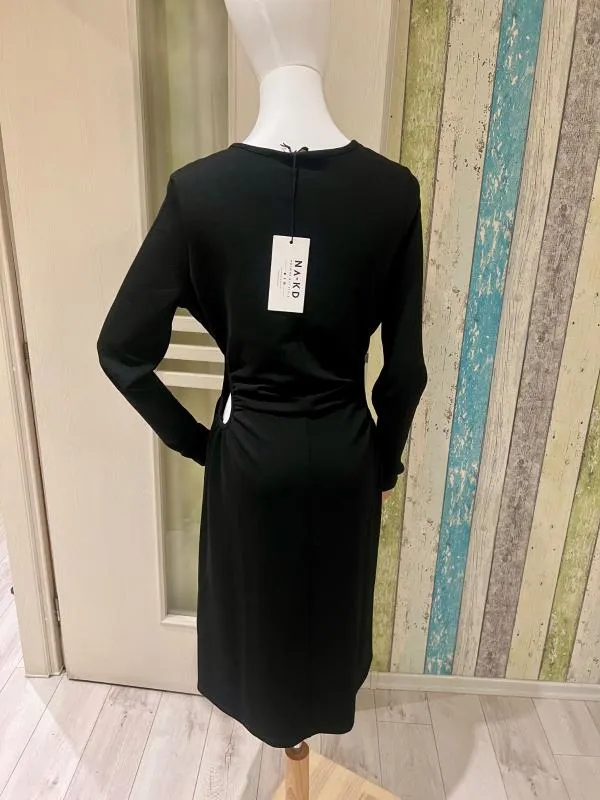 Rochie de seară NA-KD M | Negru, Midi, Cu decupaje - Image 11