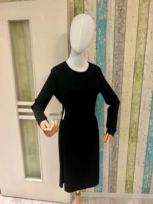 Rochie de seară NA-KD M | Negru, Midi, Cu decupaje - Image 3