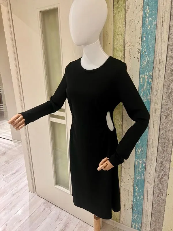 Rochie de seară NA-KD M | Negru, Midi, Cu decupaje - Image 5