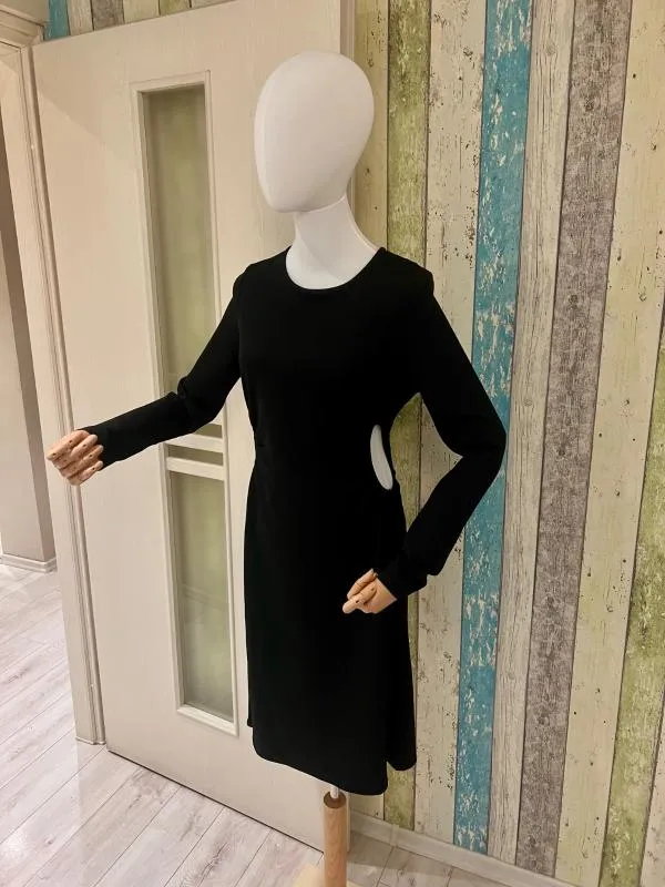 Rochie de seară NA-KD M | Negru, Midi, Cu decupaje - Image 6