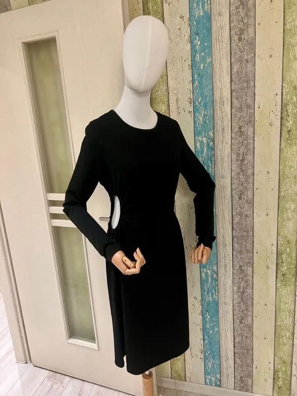 Rochie de seară NA-KD M | Negru, Midi, Cu decupaje - Image 7