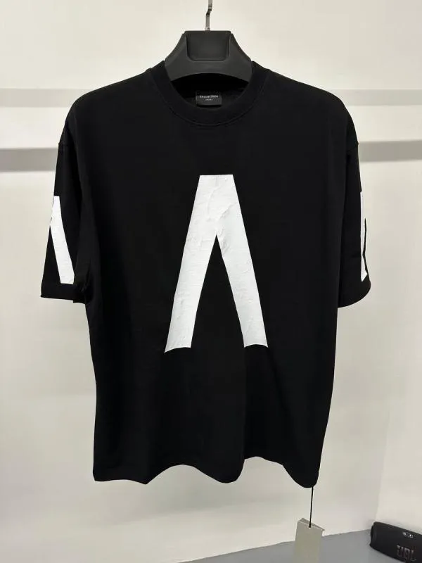 Tricou Balenciaga XL | Negru, Normal, Bumbac