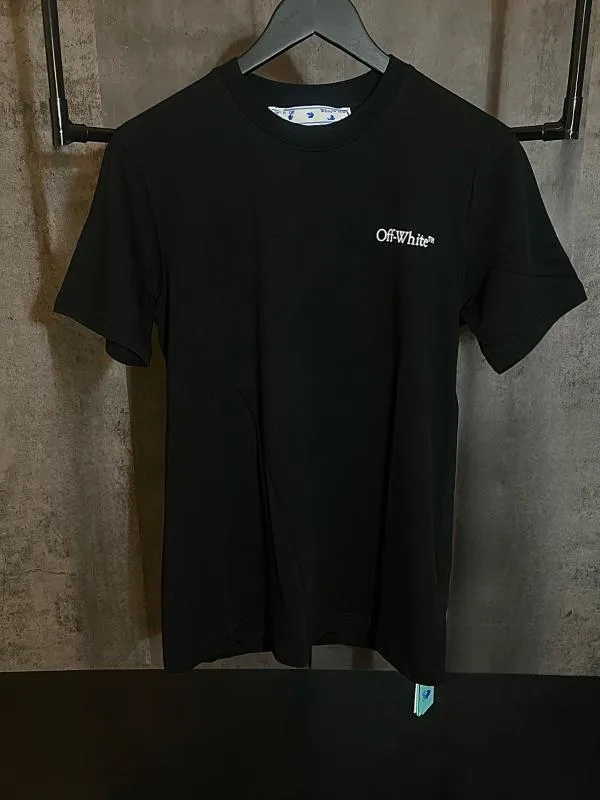 Tricou Off-White M | Negru, Normal, Bumbac