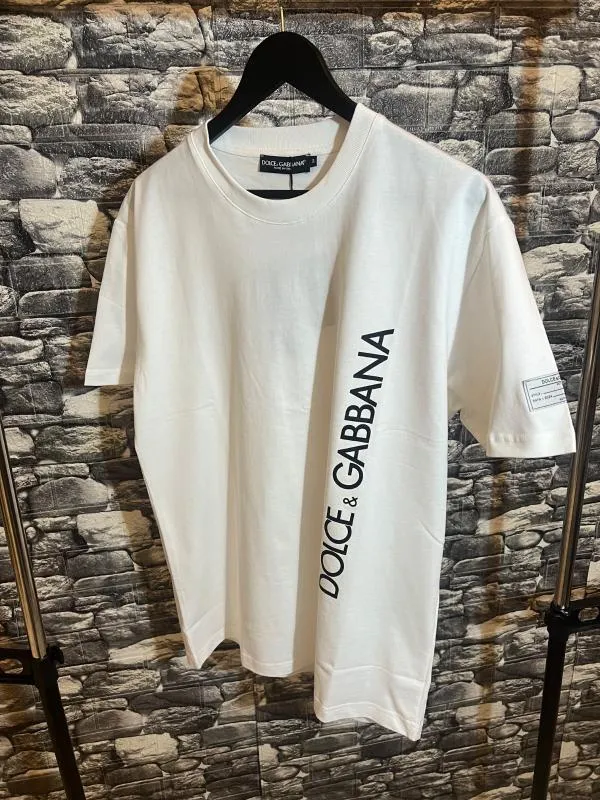 Tricou Dolce & Gabbana L | Alb, Normal, Bumbac