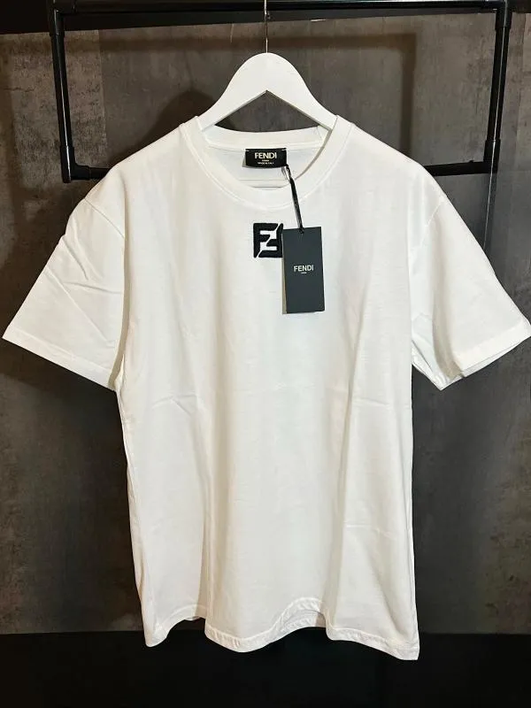 Tricou Fendi L | Alb, Normal, Bumbac