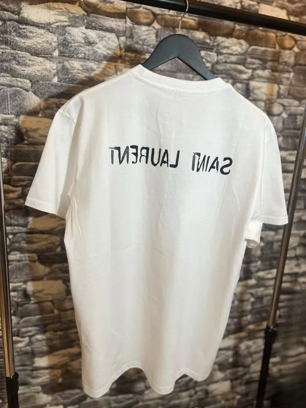 Tricou Saint Laurent S | Alb, Normal, Bumbac - Image 2