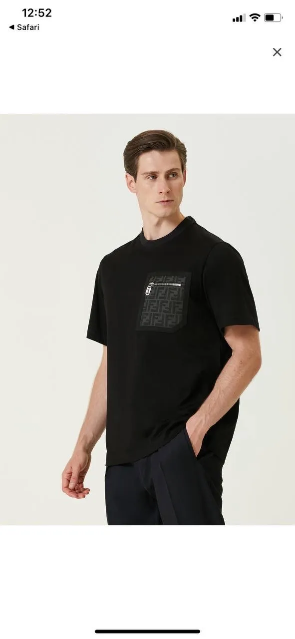 Tricou Fendi L | Negru, Normal, Bumbac - Image 2