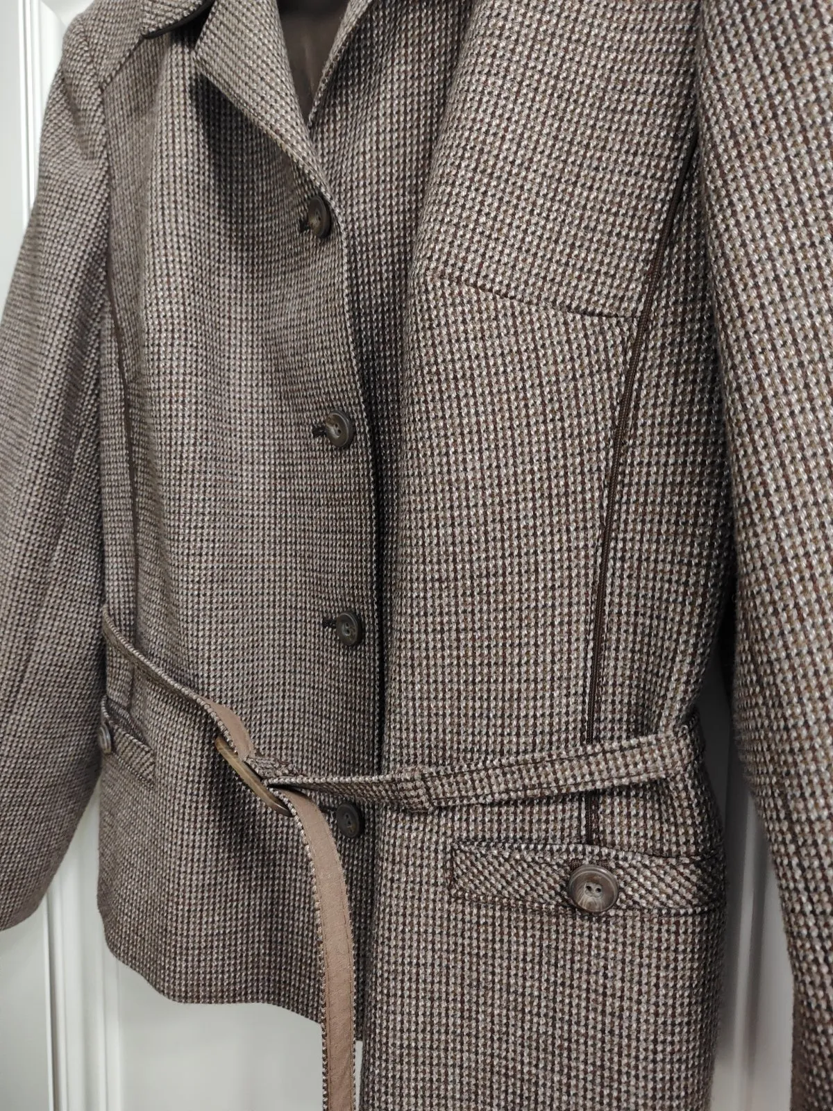 Blazer EU 42 | Maro, Fără glugă, Lână - Image 4