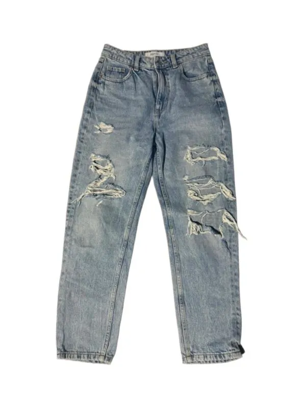 Blugi Reserved EU 34 | Bleu, Lungi, Talie medie, Denim