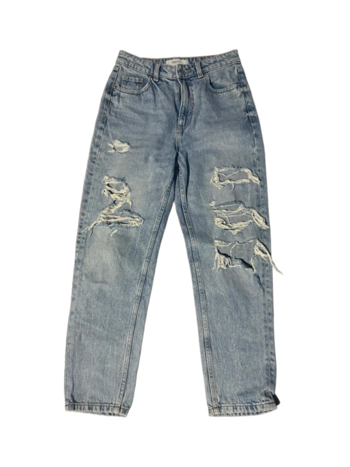 Blugi Reserved EU 34 | Bleu, Lungi, Talie medie, Denim