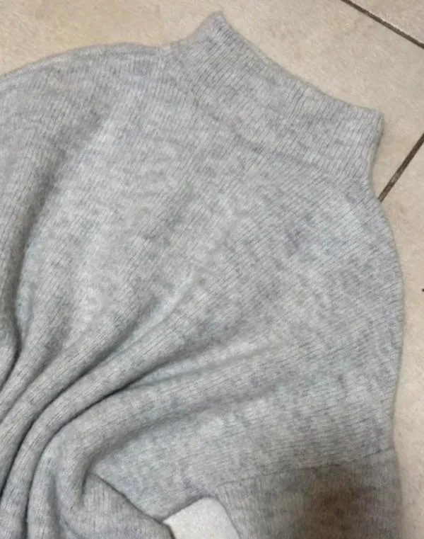Pulover cu guler înalt H&M EU 34 | Gri, Normal, Regular fit, Monocrom - Image 5