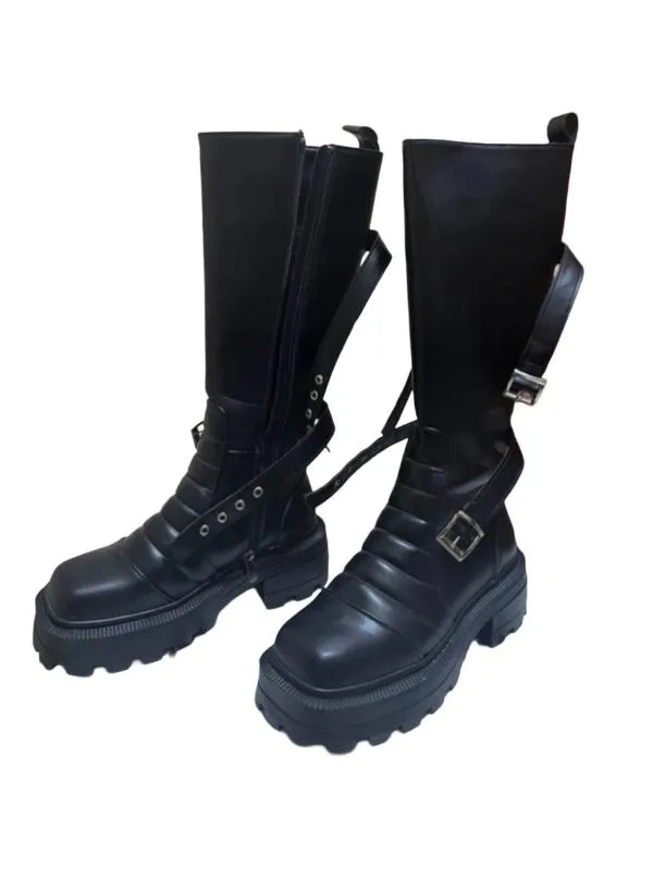Cizme până la genunchi Mole Negro EU 36 | Negru, Piele ecologică