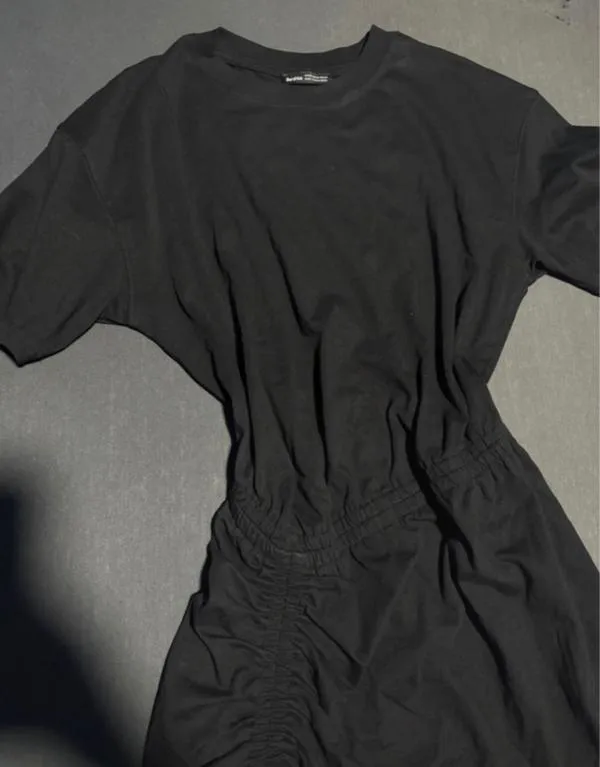 Rochie dreaptă Bershka XS | Negru, Mini, Mânecă scurtă - Image 7