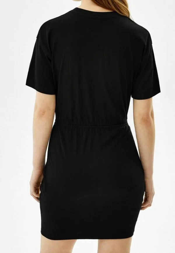 Rochie dreaptă Bershka XS | Negru, Mini, Mânecă scurtă - Image 4