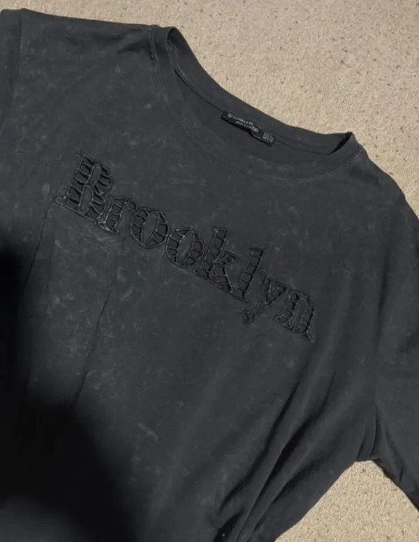 Tricou Stradivarius XS | Negru, Normal - Image 3