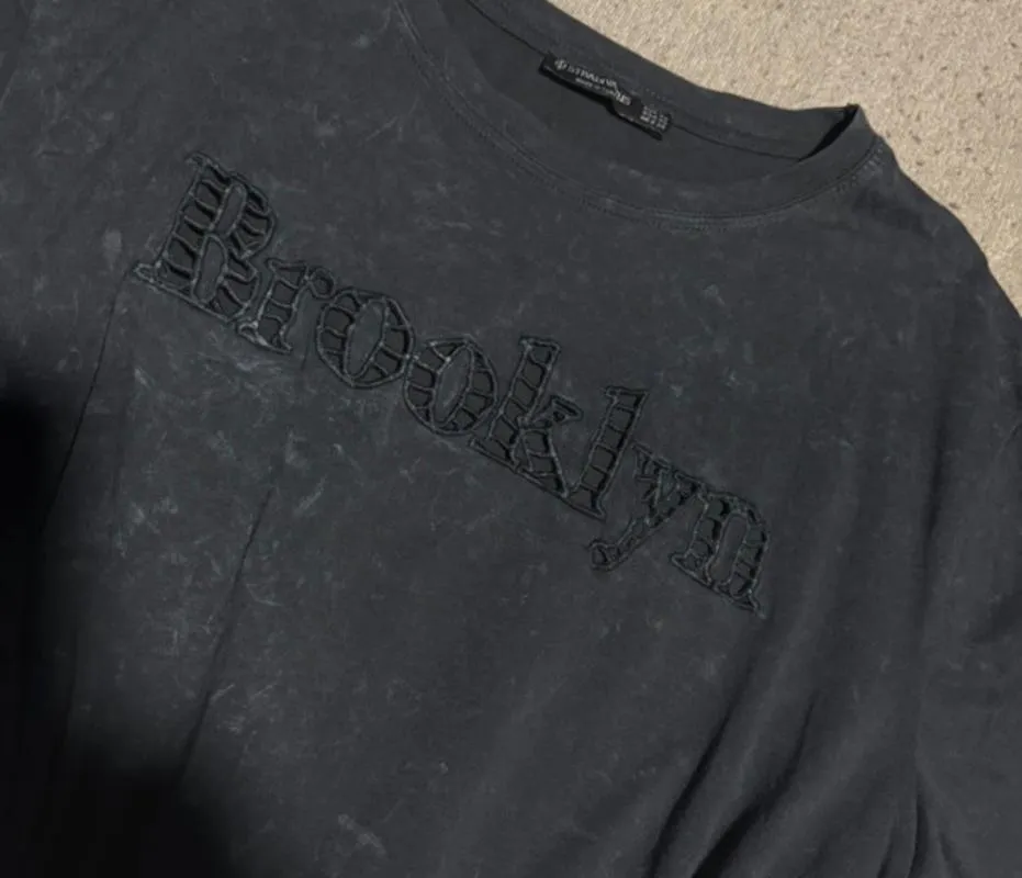 Tricou Stradivarius XS | Negru, Normal - Image 5