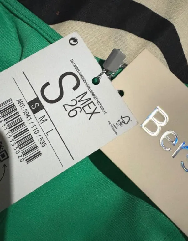Top tip bustieră Bershka S | Verde, Normal - Image 4