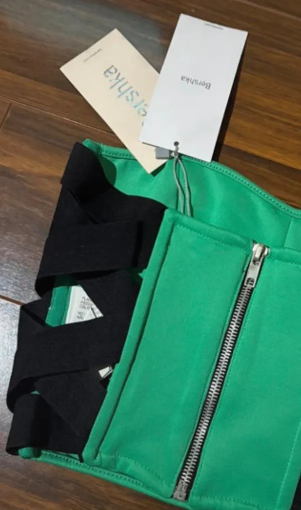 Top tip bustieră Bershka S | Verde, Normal - Image 5
