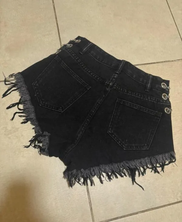 Blugi Shein EU 36 | Negru, Scurți - Image 5