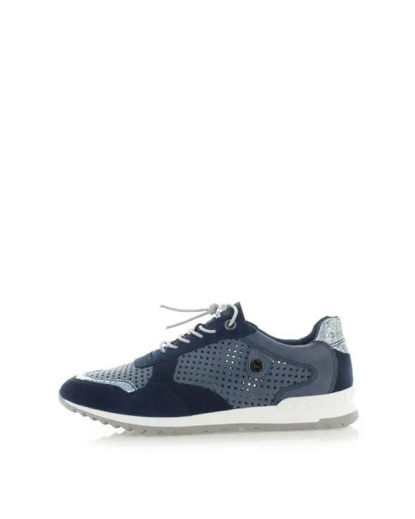 Sneakers Tamaris EU 38 | Albastru, Monocrom, Piele întoarsă  Suede - Image 2
