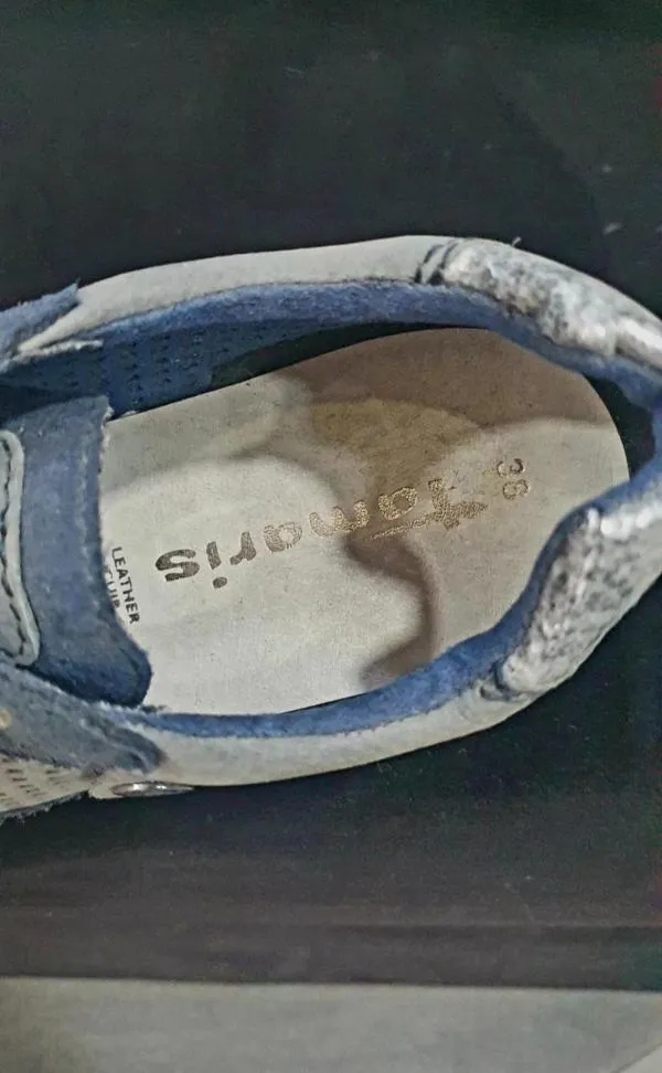 Sneakers Tamaris EU 38 | Albastru, Monocrom, Piele întoarsă  Suede - Image 6