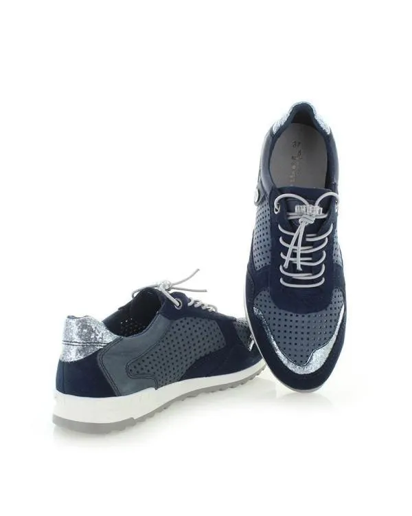 Sneakers Tamaris EU 38 | Albastru, Monocrom, Piele întoarsă  Suede - Image 3