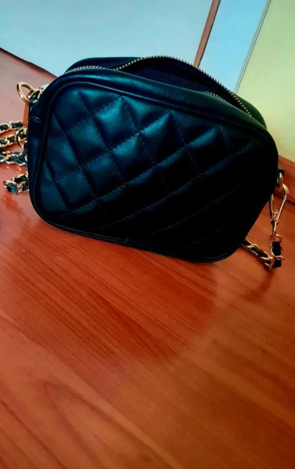 Geantă crossbody Designer local | Negru, Monocrom, Piele naturală - Image 2