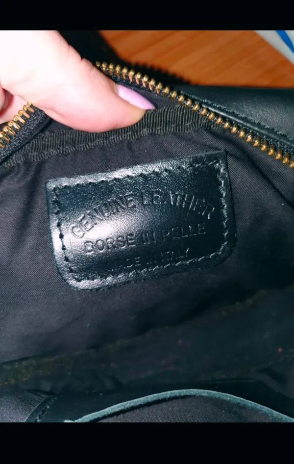 Geantă crossbody Designer local | Negru, Monocrom, Piele naturală - Image 5
