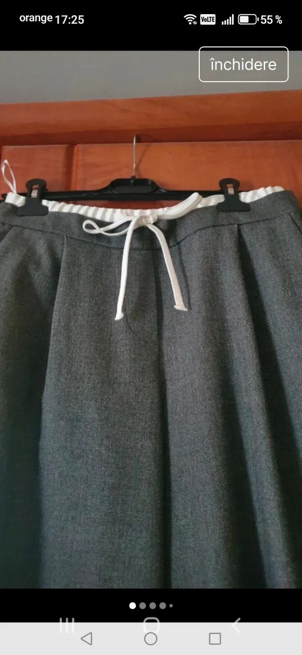 Pantaloni Zara EU 36 | Gri, Lungi, Talie înaltă, Wide Leg fit, Monocrom - Image 5