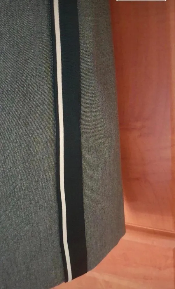 Pantaloni Zara EU 36 | Gri, Lungi, Talie înaltă, Wide Leg fit, Monocrom - Image 6