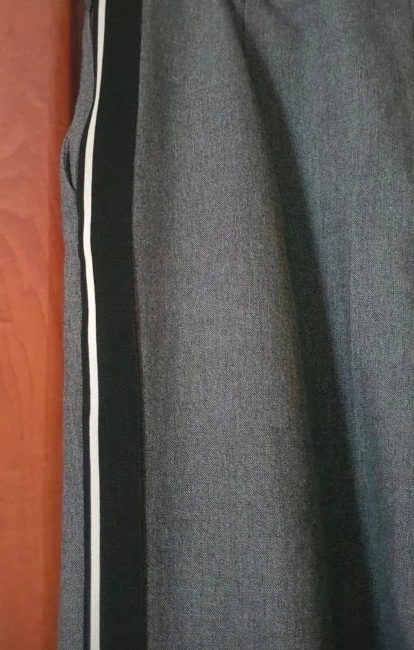Pantaloni Zara EU 36 | Gri, Lungi, Talie înaltă, Wide Leg fit, Monocrom - Image 7