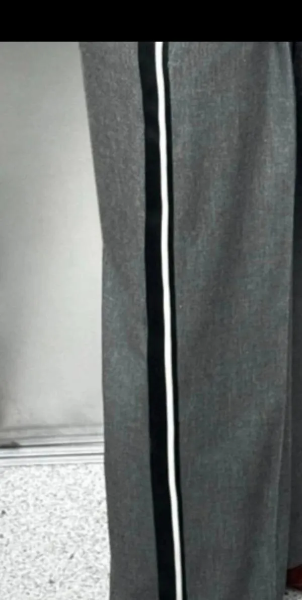 Pantaloni Zara EU 36 | Gri, Lungi, Talie înaltă, Wide Leg fit, Monocrom - Image 8