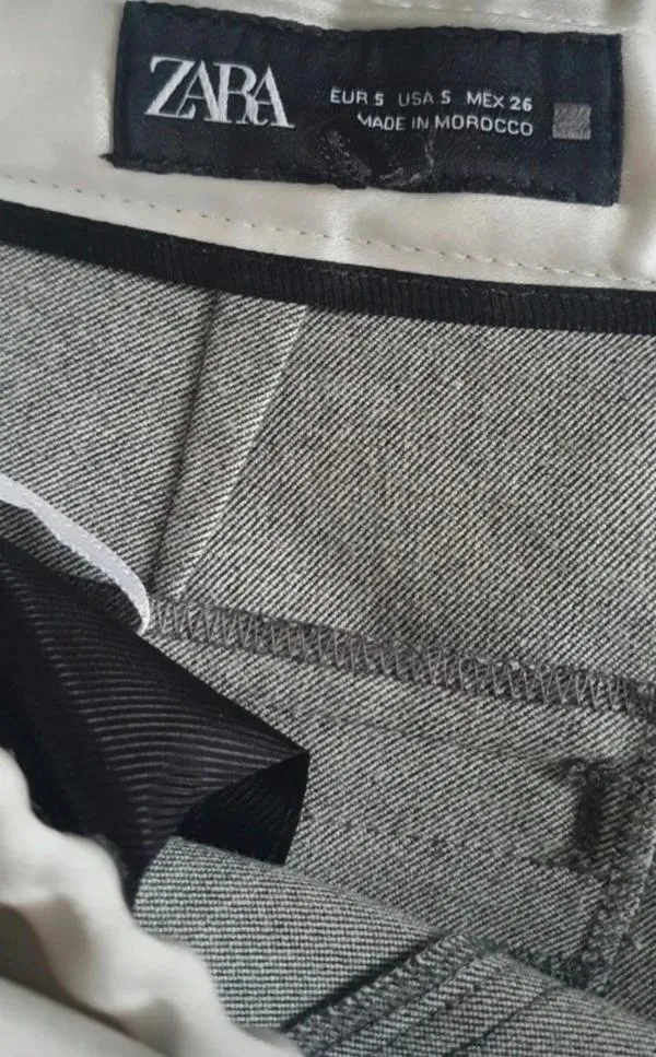 Pantaloni Zara EU 36 | Gri, Lungi, Talie înaltă, Wide Leg fit, Monocrom - Image 12