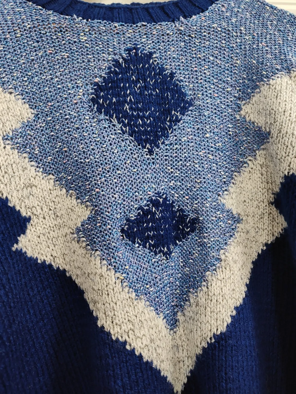 Pulover XL | Albastru, Normal, Mânecă lungă, Regular fit - Image 3